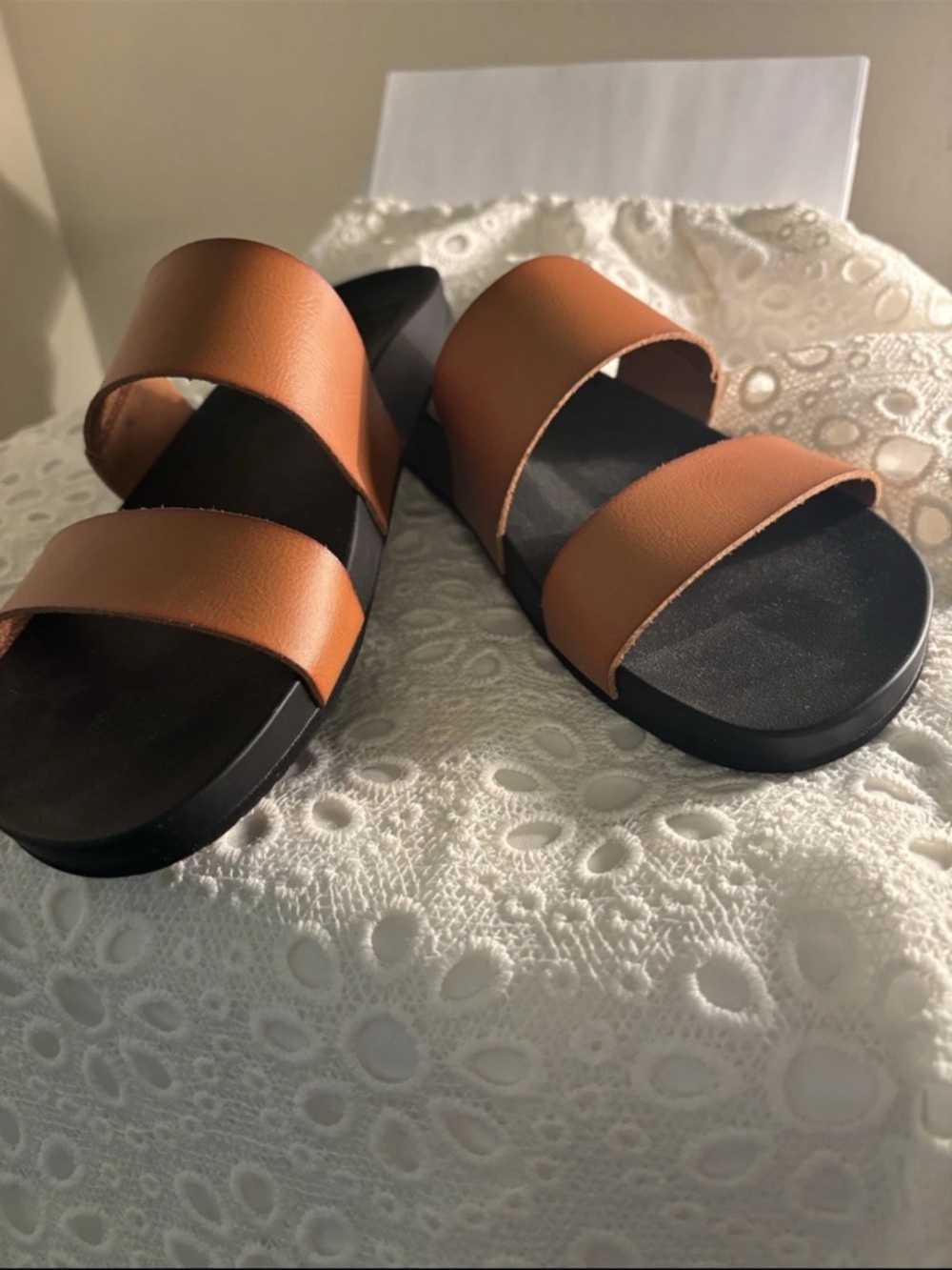 NEW!! Reef Women's Double-Strap Brown Slide Sandals